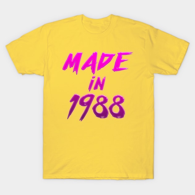 Made In 1988 - Birthday Typography Gift T-Shirt by DankFutura